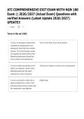 ATI Comprehensive Exit Exam with NGN 180 Questions & Answers 2026&ndash;2027 &vert; Latest Updated Exam Prep &vert; Comprehensive Nursing Study Guide