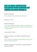 MSIS 3223 EXAM 1 CERTIFICATION &NewLine;EVALUATION TESTED QUESTIONS AND &NewLine;VERIFIED SOLUTIONS GRADED A&plus;