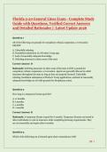 Florida 2-20 General Lines Exam - Complete Study Guide with Questions&comma; Verified Correct Answers & Detailed Rationales &vert;&vert; Latest Update 2026