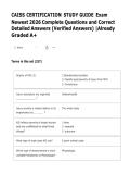 CAISS Certification Study Guide Exam 2026 Updated Questions & Answers &vert; Complete Certification Review &vert; Verified Exam Prep