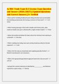 Az ROC Trade Exam B-3 License Exam Question&NewLine;and Answer &lpar;2026&sol;2027&rpar; &vert; Updated Questions&NewLine;and Correct Answers &vert; A&plus; Verified