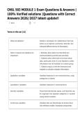 CNSL 503 Module 1 Exam Questions & Answers 2026&ndash;2027 &vert; Updated Verified Solutions &vert; Latest Study Guide &vert; Exam Prep