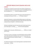 INTB 3355&colon; Module A Exam &num;1 Questions with correct&NewLine;answers