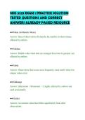 MSIS 3223 EXAM 1 PRACTICE SOLUTION &NewLine;TESTED QUESTIONS AND CORRECT &NewLine;ANSWERS ALREADY PASSED RESOURCE 