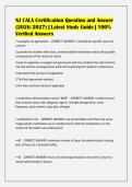 NJ CALA Certification Question and Answer&NewLine;&lpar;2026&sol;2027&rpar; &vert; Latest Study Guide &vert; 100&percnt;&NewLine;Verified Answers