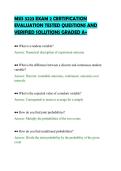 MSIS 3223 EXAM 2 CERTIFICATION &NewLine;EVALUATION TESTED QUESTIONS AND &NewLine;VERIFIED SOLUTIONS GRADED A&plus; 