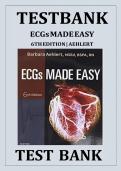 Updated&sol;Latest ECGs Made Easy 6th Edition Barbara Aehlert Comprehensive Cardiac Monitoring Test Bank Practice Questions Answers Rationales Electrocardiography Rhythm Interpretation Cardiac Nursing NCLEX Review Study Guide For Nursing Students 2025&ndash;2026&period;