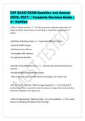 CVP BASIC EXAM Question and Answer&NewLine;&lpar;2026&sol;2027&rpar; &vert; Complete Revision Guide &vert;&NewLine;A&plus; Verified