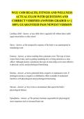 WGU C458 HEALTH&comma; FITNESS AND WELLNESS ACTUAL EXAM WITH QUESTIONS AND CORRECT VERIFIED ANSWERS GRADED A&plus; &vert;&vert; 100&percnt; GUARANTEED PASS NEWEST VERSION