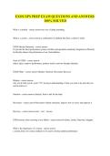 EXOS XPS Certification Prep Exam Questions and Answers &vert; 100&percnt; Solved Practice Exam & Study Guide