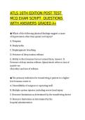 Advanced Trauma Life Support 10th Edition Post Test Questions and Answers Study Guide