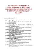 ICC COMMERCIAL ELECTRICAL &NewLine;INSPECTOR EXAM &lpar;E2&rpar; COMPLETE &NewLine;QUESTIONS AND DETAILED SOLUTIONS &NewLine;LATEST UPDATE THIS YEAR JUST &NewLine;RELEASED