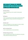 MSSC QUALITY EXAMS SET VERIFIED &NewLine;QUESTIONS AND ACCURATE ANSWERS &NewLine;COMPLETE PREPARATION FILE 