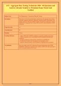 ACI - Aggregate Base Testing Technician 2026 - 69 Questions and&NewLine;Answers Already Graded A&plus; Premium Exam Tested And&NewLine;Verified