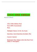 Advanced Trauma Life Support 10th Edition Questions and Answers Study Guide
