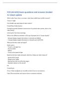 FCR &lpar;AH-64E&rpar; Exam questions and answers Graded&NewLine;A&plus; latest update&NewLine;Which radar factor does a narrower radar beam width &lpar;scan width&rpar; improve&quest;&NewLine;Time on Target&NewLine;The AH-64E uses what type of radar system&quest;&NewLine;Pulsed Wave Radar System&NewLine;During the periods between t
