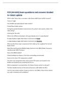 FCR &lpar;AH-64E&rpar; Exam questions and answers Graded&NewLine;A&plus; latest update&NewLine;Which radar factor does a narrower radar beam width &lpar;scan width&rpar; improve&quest;&NewLine;Time on Target&NewLine;The AH-64E uses what type of radar system&quest;&NewLine;Pulsed Wave Radar system&NewLine;During the periods between t