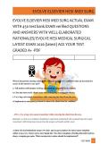EVOLVE ELSEVIER HESI MED SURG &NewLine;EVOLVE ELSEVIER HESI MED SURG ACTUAL EXAM &NewLine;WITH 450 test bank EXAM verified QUESTIONS &NewLine;AND ANSWERS WITH WELL-ELABORATED &NewLine;RATIONALES&sol; EVOLVE HESI MEDICAL SURGICAL &NewLine;LATEST EXAM 2026 &lpar;latest&rpar; ACE YOUR TEST &NewLine;GRADED A&plus; -PDF