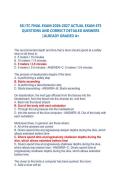 SSI ITC FINAL EXAM 2026-2027 ACTUAL EXAM 475 &NewLine;QUESTIONS AND CORRECT DETAILED ANSWERS &NewLine;&vert;ALREADY GRADED A&plus;