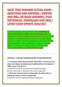 NICET CONSTRUCTION MATERIALS TESTING&colon; SOILS LEVEL 1 HIGH-YIELD PRACTICE QUESTIONS&comma; VERIFIED ANSWERS&comma; AND ASTM&sol;AASHTO RATIONALES &vert; INSTANT PDF DOWNLOAD