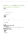 Head&comma; eyes&comma; ears&comma; nose and throat Exam questions&NewLine;and answers Graded A&plus; latest update&NewLine;Concept 1&NewLine;sensory perception&NewLine;Exemplar 1&NewLine;- ear&comma; nose&comma; throat &lpar;ENT&rpar; assessment&NewLine;- sensorineural heari