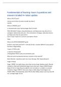 Fundamentals of Nursing- Exam 3 questions and&NewLine;answers Graded A&plus; latest update&NewLine;What is ACUTE pain&quest;&NewLine;intense and of short duration-Usually less than 6&NewLine;months&NewLine;What is CHRONIC pain&quest;&NewLine;is characterized as pain lasting longer than 6 months&NewLine;TRUE OR FALSE&quest; Fa