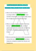 COMPREHENSIVE MENTAL HEALTH &NewLine;NURSING FINAL EXAM STUDY GUIDE 2026 