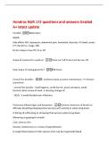 Hondros NUR 172 questions and answers Graded&NewLine;A&plus; latest update&NewLine;Torodol -&lpar;Ketorolac&rpar;&NewLine;NSAID&NewLine;Side effects N&sol;V&comma; dyspepsia&comma; abdominal pain&comma; headache&comma; dizziness&comma; GI bleed&comma; assess&NewLine;LFT&comma; Renal Fxn&comma; Coags&comma; CBC&NewLine;Rx for 5 days or less PO&comma; IV or IM&NewLine;Scope of pract