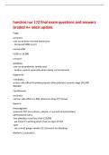 hondros nur 172 final exam questions and answers&NewLine;Graded A&plus; latest update&NewLine;Flagyl&NewLine;antibiotic&NewLine;-can cause bone marrow depression&NewLine;- decreased WBC count&NewLine;normal WBC&NewLine;5&comma;000 to 10&comma;000&NewLine;Levaquin&NewLine;Antibiotic&NewLine;-can cause tendonitis &lpar;ankle pain&rpar;&NewLine;- tendon ruptur