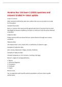 Hondros Nur 155 Exam 1 &lpar;2025&rpar; questions and&NewLine;answers Graded A&plus; latest update&NewLine;scope of practice&NewLine;Most commonly defined by state law&semi; outlines the care you are able to provide&NewLine;for the patient&period;&NewLine;standard of practice&NewLine;Norm or criterion that expresses the ag