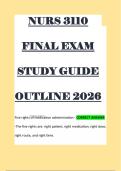 NURS 3110 &NewLine;FINAL EXAM &NewLine;STUDY GUIDE &NewLine;OUTLINE 2026 &NewLine;