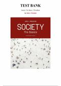 Society&colon; The Basics&comma; 17th edition  &mdash; By John Macionis &vert; Complete Test Bank &lpar;Ch&period; 1-17&rpar;