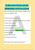 NURS 5434 FINAL EXAM &NewLine;20262027 ACTUAL EXAM &NewLine;