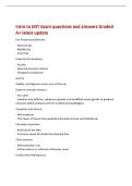 Ear Anatomy Exam questions and answers Graded A&plus; latest update auricle -A external auditory meatus -B tympanic membrane -C pinna -A round window -E eustachian tube -A