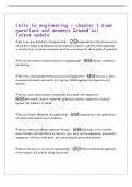 intro to engineering - chapter 1 Exam&NewLine;questions and answers Graded A&plus;&vert;&NewLine;latest update&NewLine;What is the true definition of engineering&quest; - Engineering is the profession in&NewLine;which knowledge of mathematical and natural sciences is applied with judgement&NewLine;to deve