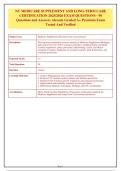 NC Medicare Supplement and Long-Term Care Certification 2025&sol;2026 Exam Questions and Answers &vert; Comprehensive Practice Test & Study Guide