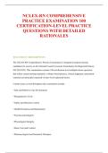 NCLEX-RN COMPREHENSIVE &NewLine;PRACTICE EXAMINATION 100 &NewLine;CERTIFICATION-LEVEL PRACTICE &NewLine;QUESTIONS WITH DETAILED &NewLine;RATIONALES