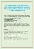 ATI Fundamentals Practice Assessment B &NewLine;2026&ndash;2027 Comprehensive Study Guide with &NewLine;100 Practice Questions&comma; Detailed Rationales & &NewLine;Complete Exam Preparation 