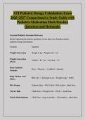 ATI Pediatric Dosage Calculations Exam &NewLine;2026&ndash;2027 Comprehensive Study Guide with &NewLine;Pediatric Medication Math Practice &NewLine;Questions and Rationales