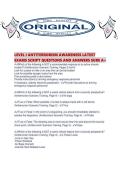 LEVEL I ANTITERRORISM AWARENESS LATEST EXAMS SCRIPT QUESTIONS AND ANSWERS SURE