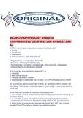 WCU PATHOPHYSIOLOGY UPDATED COMPREHENSIVE QUESTIONS AND ANSWERS