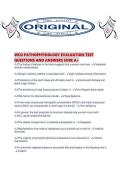WCU PATHOPHYSIOLOGY EVALUATION TEST QUESTIONS AND ANSWERS SURE A&period;pdf