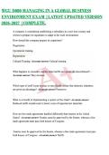 WGU D080 MANAGING IN A GLOBAL BUSINESS ENVIRONMENT EXAM &vert;LATEST UPDATED VERSION 2026-2027 &vert;COMPLETE&period;