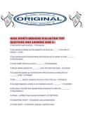 HOSA SPORTS MEDICINE EVALUATION TEST QUESTIONS AND ANSWERS SURE A&period;pdf