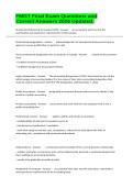 FMGT Final Exam Questions and Correct Answers 2026 Updated&period;