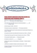 HOSA SPORTS MEDICINE UPDATED EXAMS ALL QUESTIONS AND ANSWERS SURE A&period;pdf
