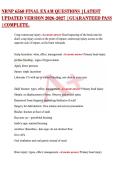 NRNP 6560 FINAL EXAM QUESTIONS &vert;LATEST UPDATED VERSION 2026-2027 &vert;GUARANTEED PASS &vert;COMPLETE&period;
