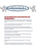 ELE 146 CORRECT FINAL EXAM QUESTIONS AND ANSWERS SURE A&period;pdf