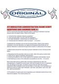 ATI MEDICATION ADMINISTRATION EXAMS SCRIPT QUESTIONS AND ANSWERS SURE A&period;pdf