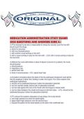 MEDICATION ADMINISTRATION STUSY EXAMS 2026 QUESTIONS AND ANSWERS SURE A&period;pd